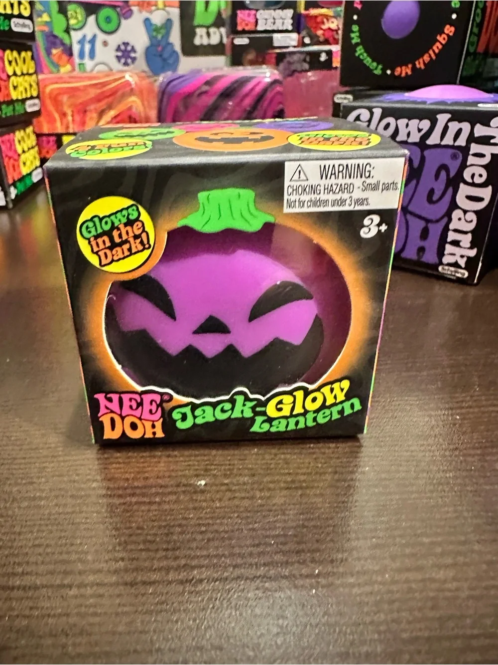 NeeDoh Jack-Glow Lantern Kids Toy - Purple Glow